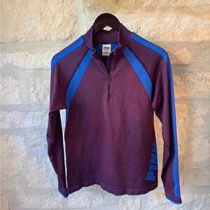 PINK Victoria's Secret Purple Pullover with Blue Line Details.